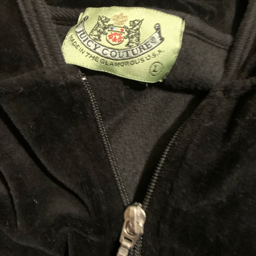 Juicy Couture Black Velour Jacket y2k